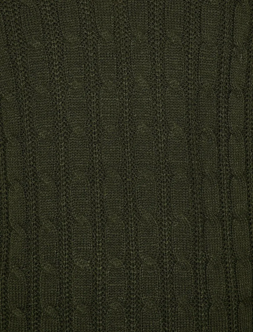 17373 Khaki Knitted Jumper