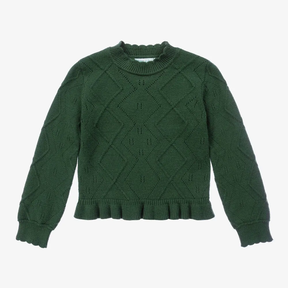 Abel & Lula Girls Knit Sweater  5865-51  Botella *