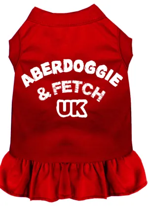 Aberdoggie Uk Screen Print Dress Red Lg