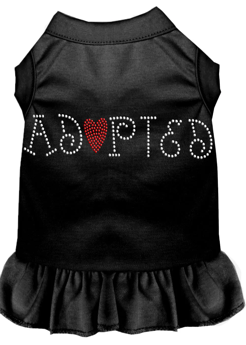 Adopted Rhinestone Dress Black Xxl