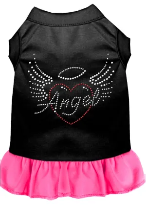 Angel Heart Rhinestone Dress Black With Bright Pink Xs