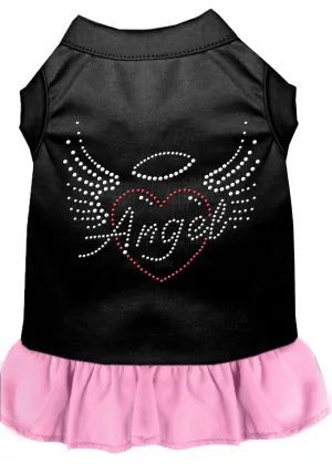 Angel Heart Rhinestone Dress Black With Light Pink Med