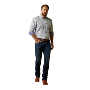 Ariat Men's Wrinkle Free Flynt Fitted White Shirt