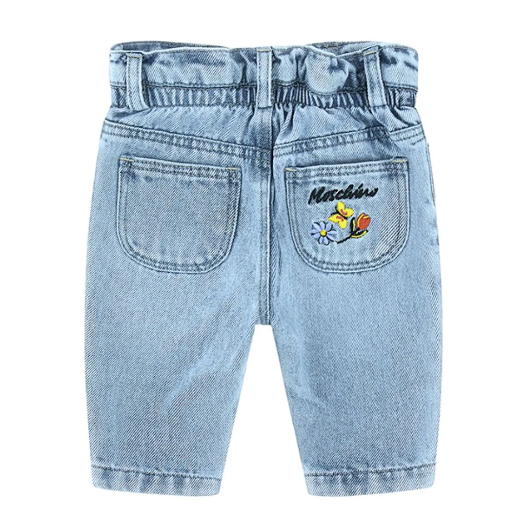 Babies Embroidered Floral Jeans