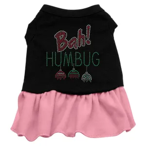 Bah Humbug Rhinestone Dress Black With Pink Xxl