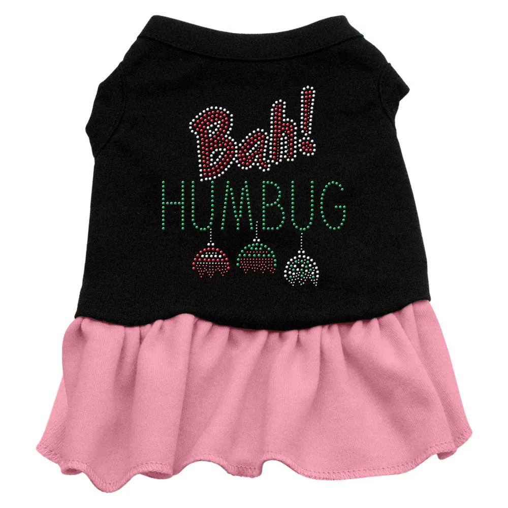 Bah Humbug Rhinestone Dress Black With Pink Xxl