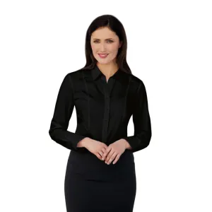 BB708-12 Brook Taverner Ladies Long Sleeve Black Palena Shirt - Size 12