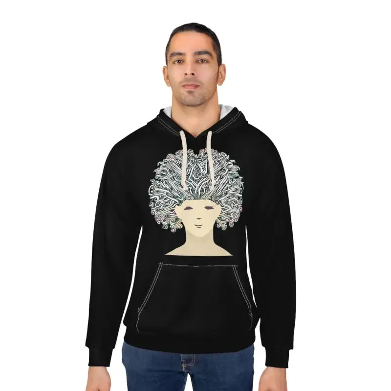 Bold Crazy Hair Woman Pullover Hoodie