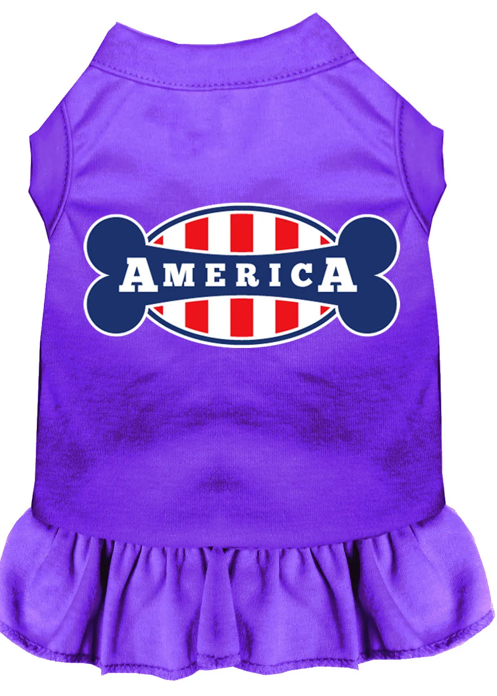 Bonely In America Screen Print Dress Purple Lg