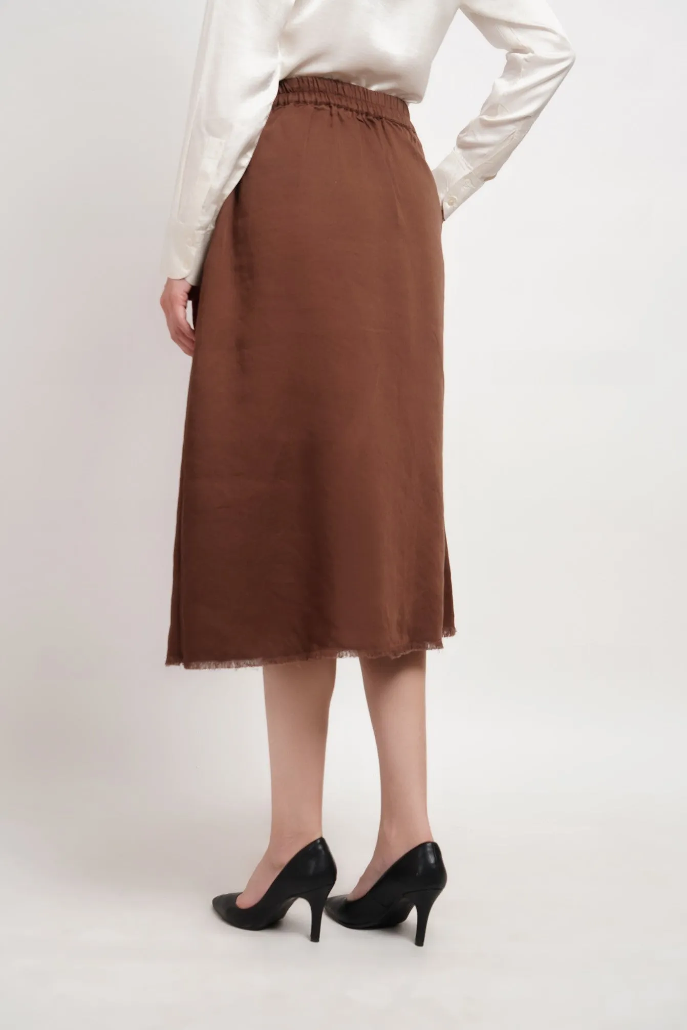 Brown Lyocell Skirt