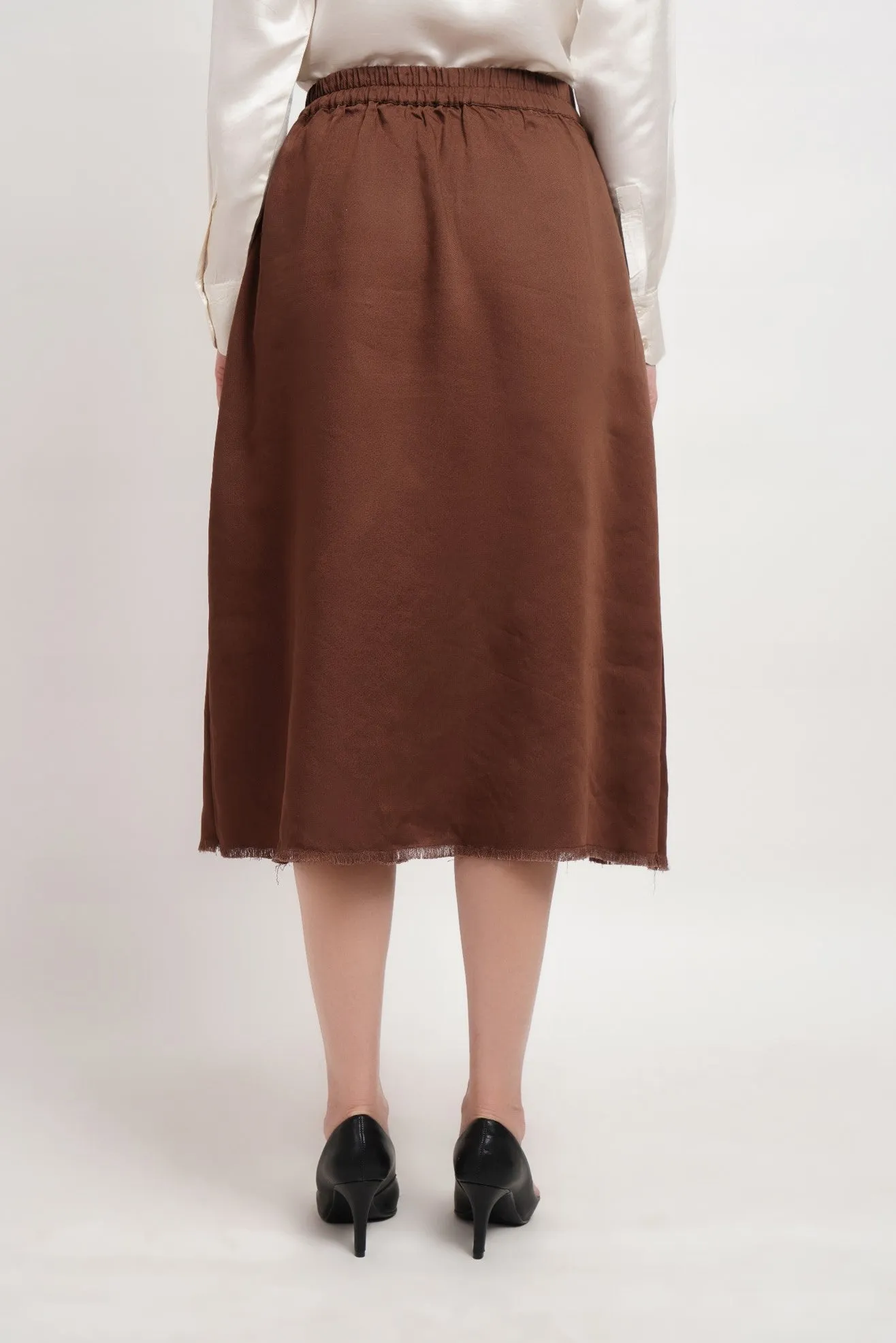 Brown Lyocell Skirt