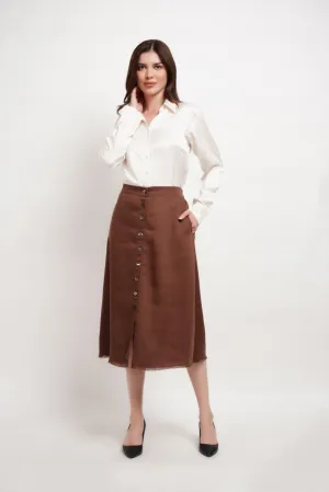 Brown Lyocell Skirt