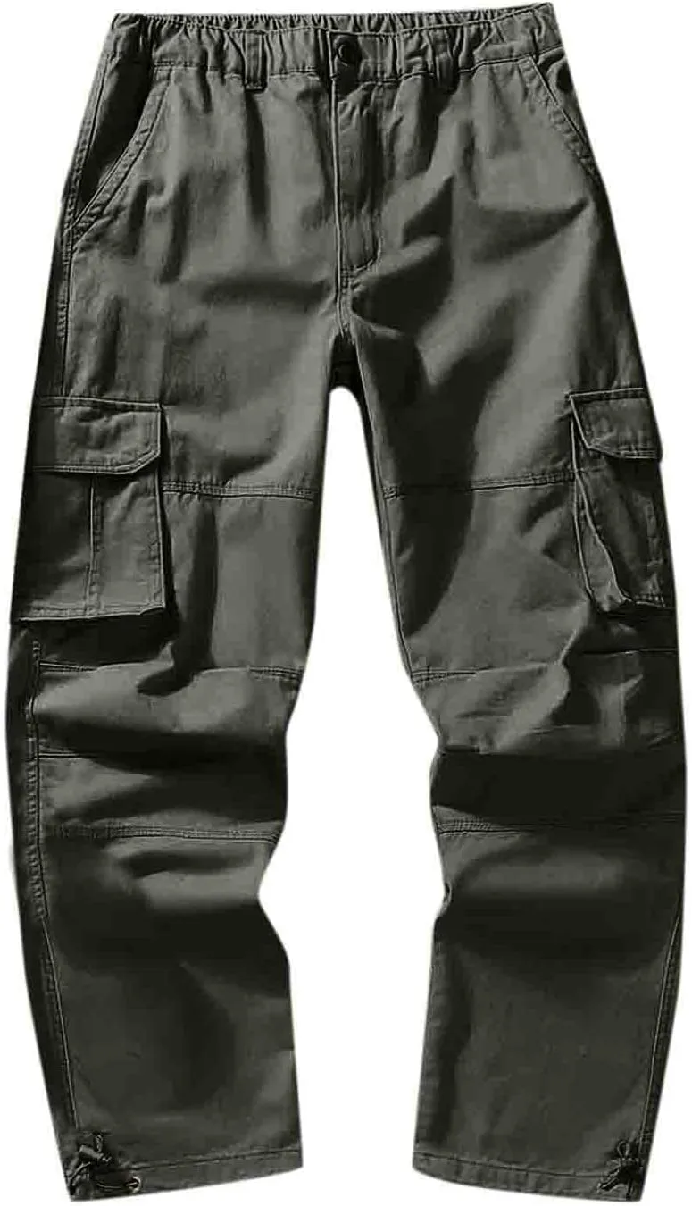 Cargo Pants for Men Relaxed Fit Men's Slim Joggers Gym Workout Pants Sport Training Tapered Sweatpants with Pockets