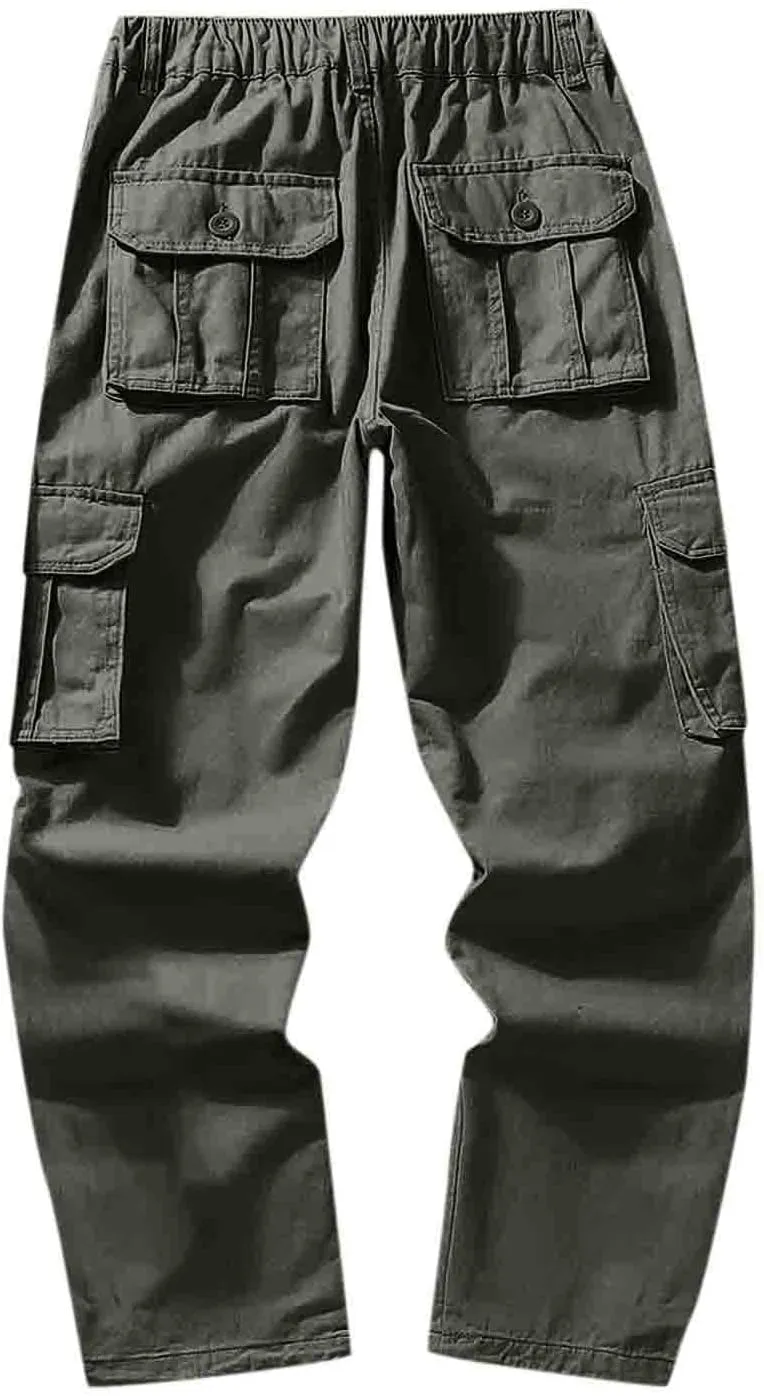 Cargo Pants for Men Relaxed Fit Men's Slim Joggers Gym Workout Pants Sport Training Tapered Sweatpants with Pockets