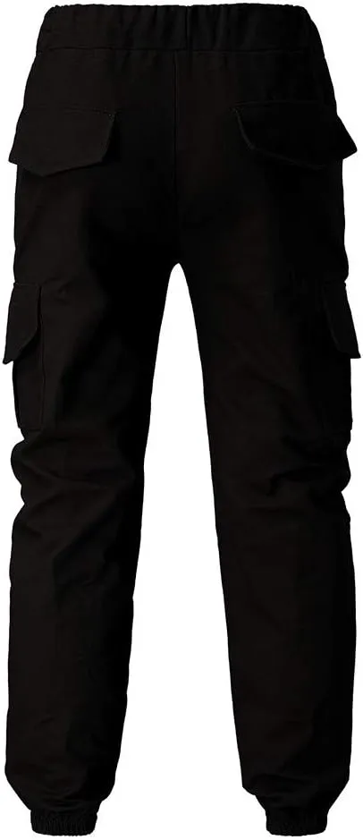 Cargo Pants for Men Relaxed Fit Workwear Casual Cargo Pull On Pants Men's Joggers Pants Athletic Mens Cotton Linen