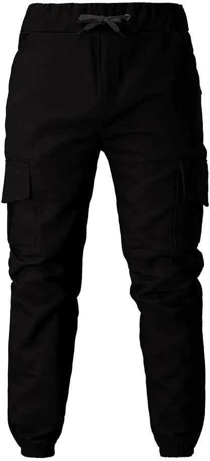 Cargo Pants for Men Relaxed Fit Workwear Casual Cargo Pull On Pants Men's Joggers Pants Athletic Mens Cotton Linen