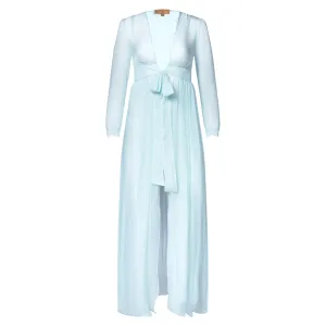 Chiffon dress pastel blue