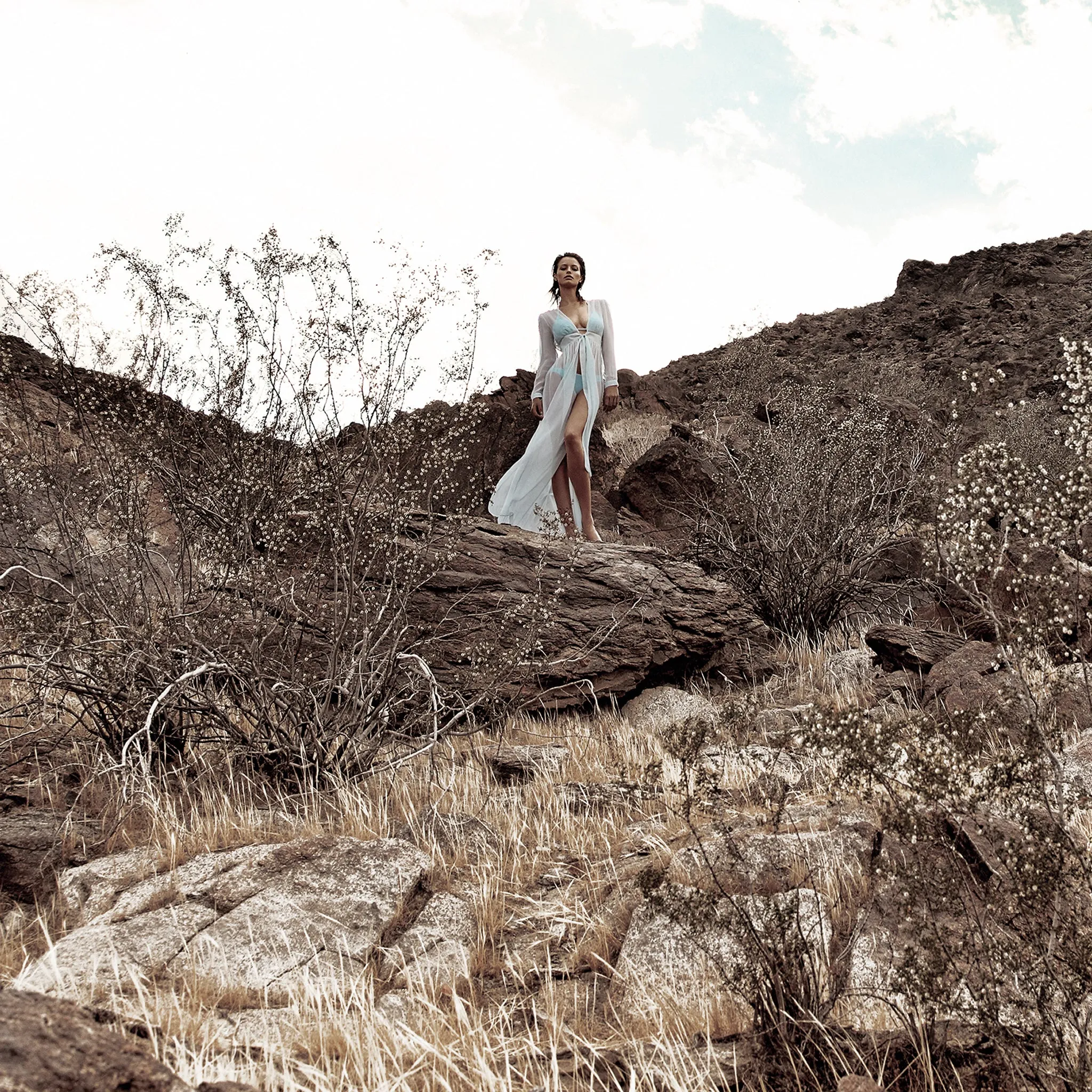 Chiffon dress pastel blue