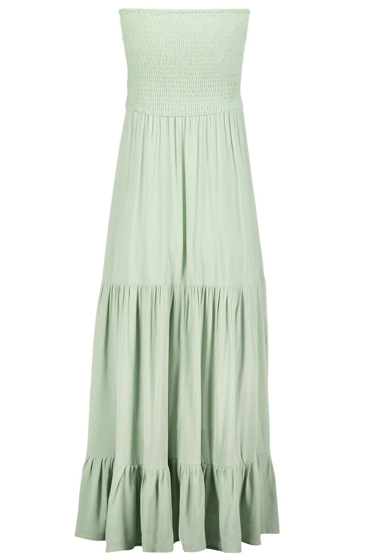Coastal Tie Front Strapless Dress