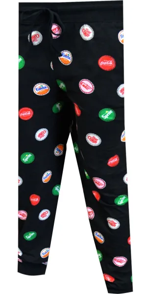 Coca Cola Products Bottle Caps Jogger Lounge Pants