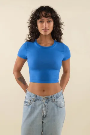 Crop Baby Tee in Blueberry