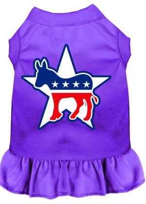 Democrat Screen Print Dress Purple Xxxl