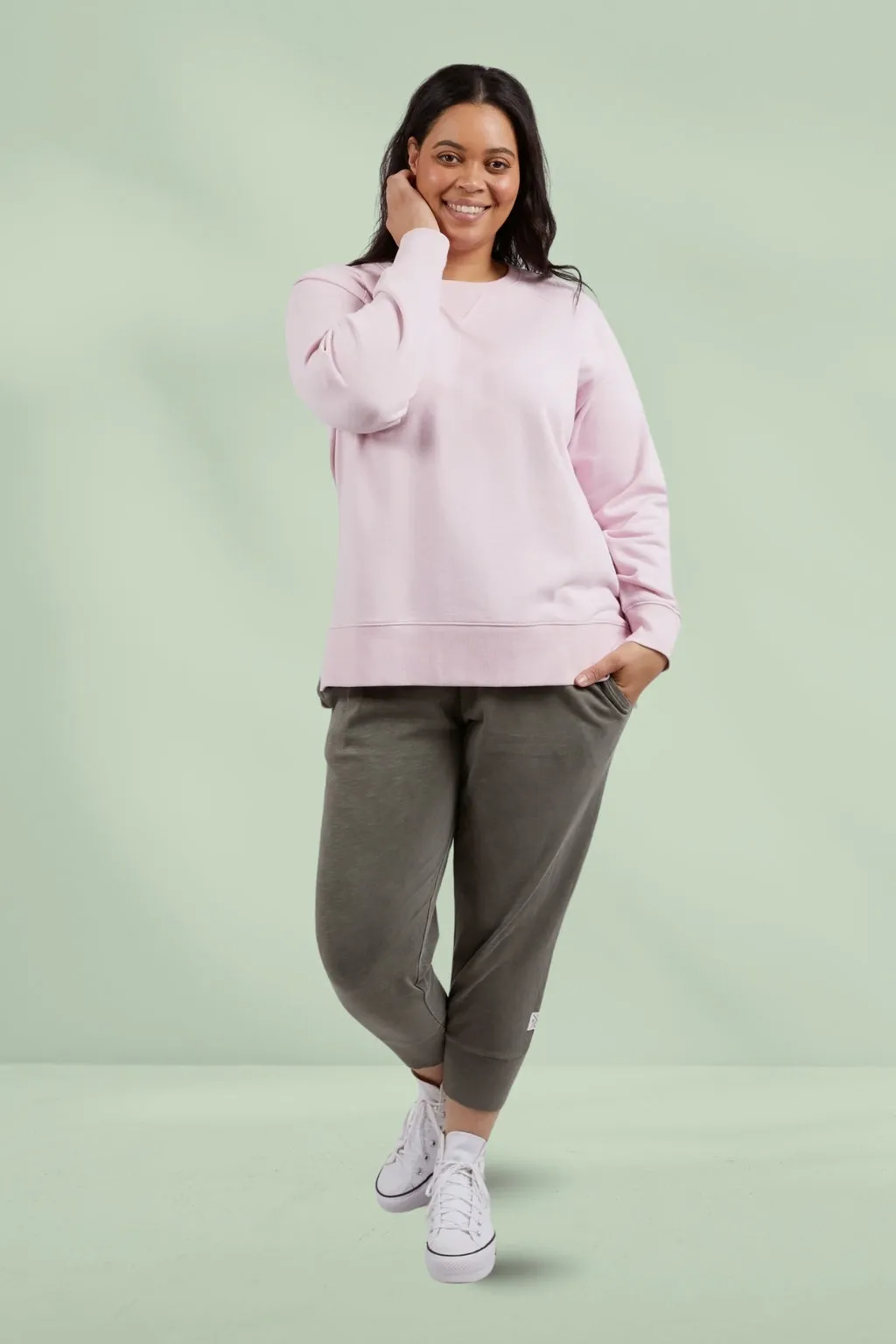 Elm Melbourne Crew Powder Pink