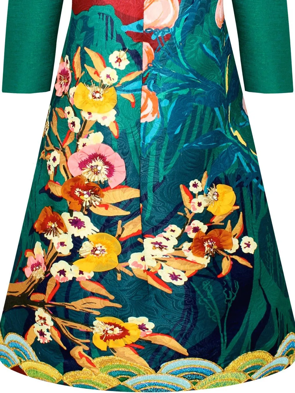 Emboriderd Printed Dress