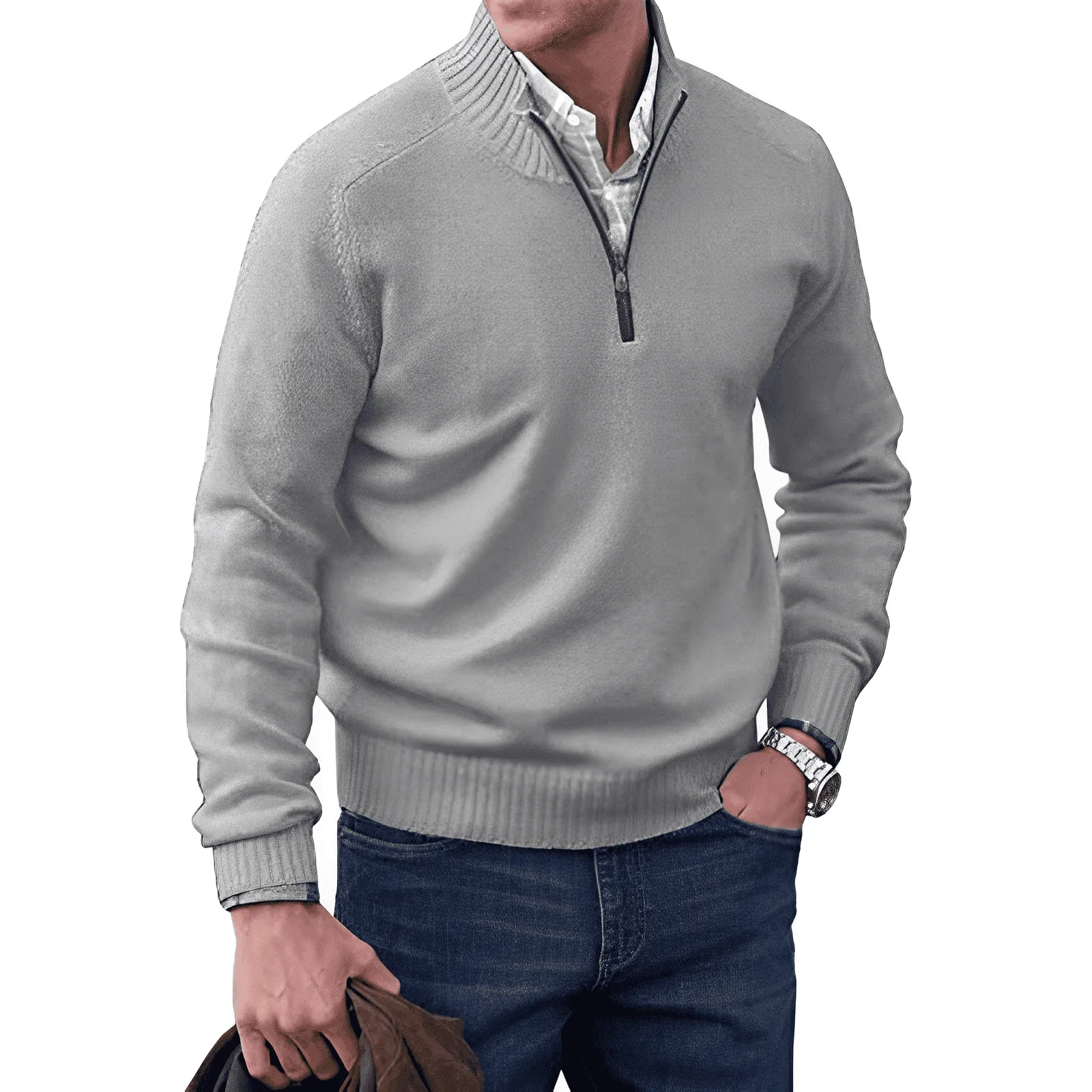 Ethan | Elegant Sweater with Zipper