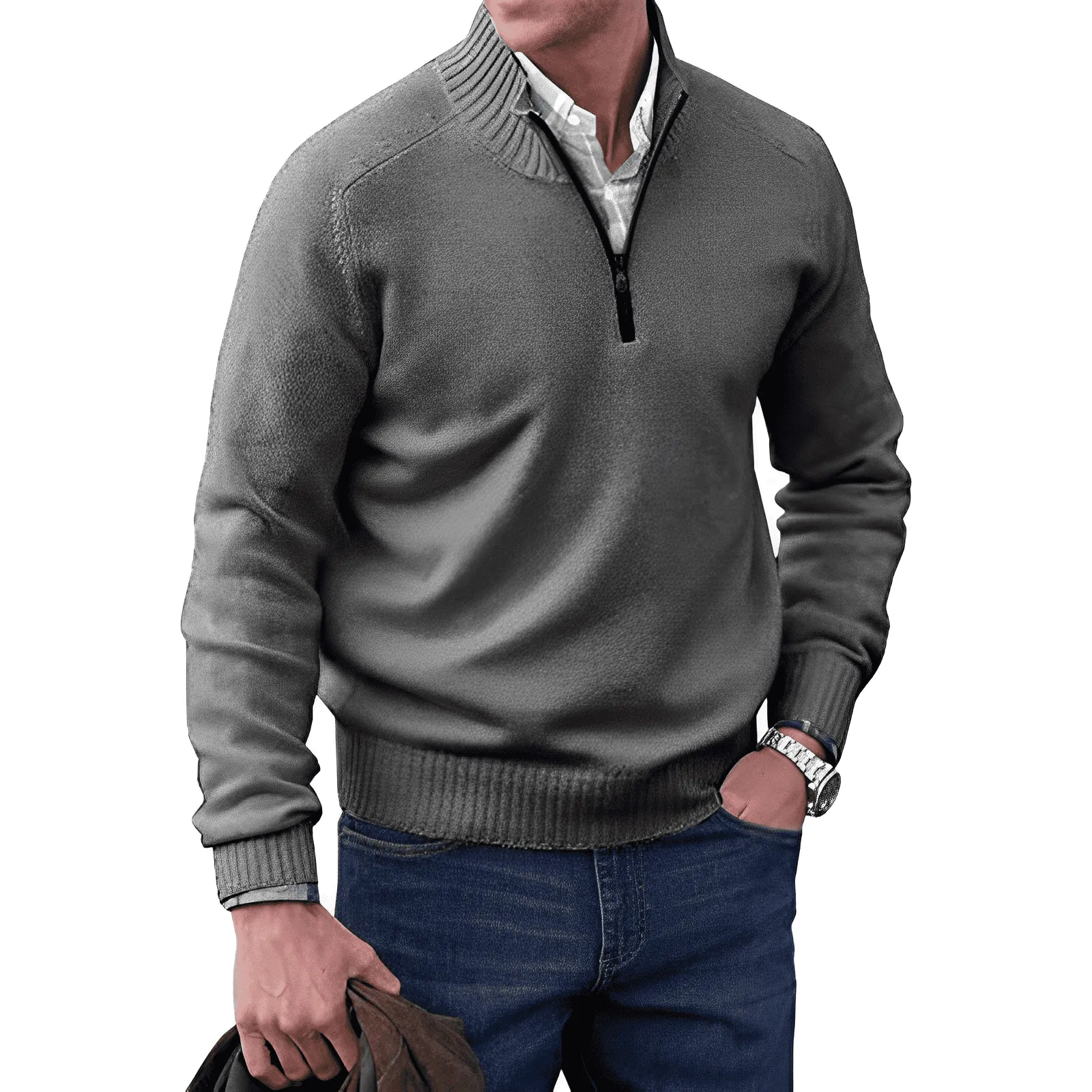 Ethan | Elegant Sweater with Zipper