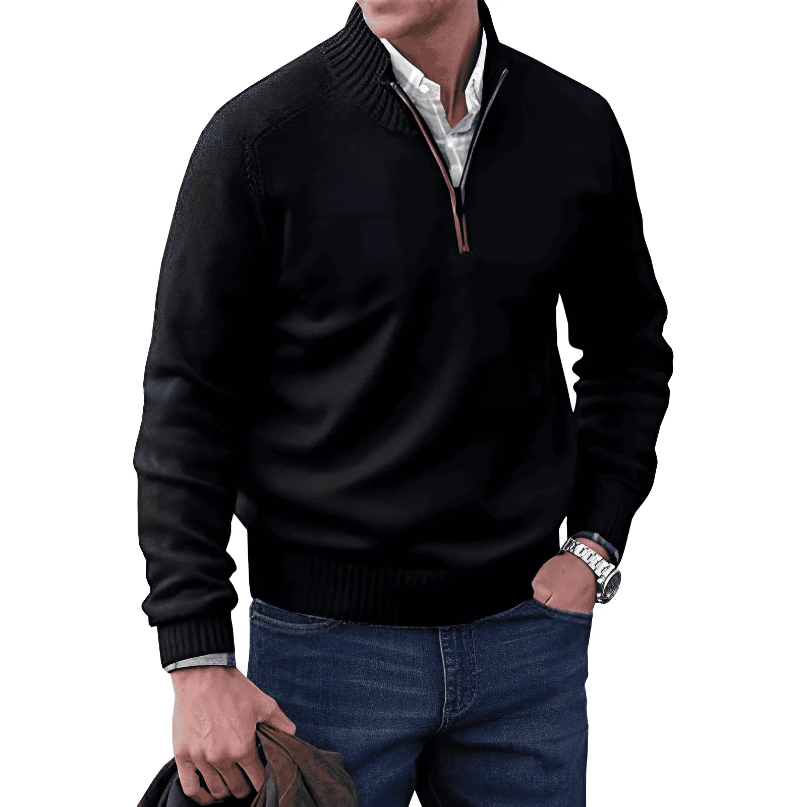 Ethan | Elegant Sweater with Zipper