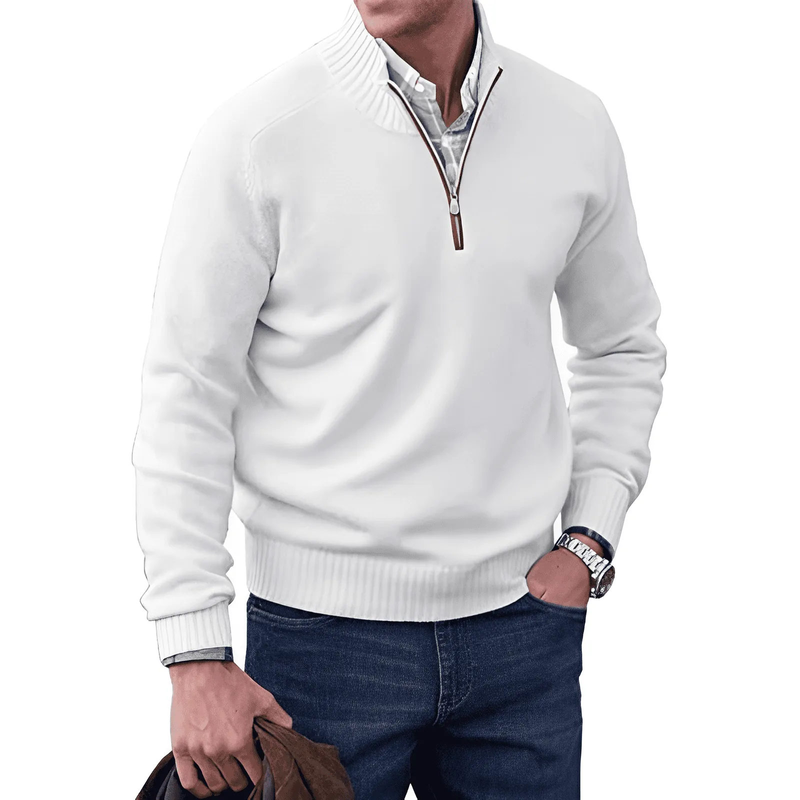 Ethan | Elegant Sweater with Zipper