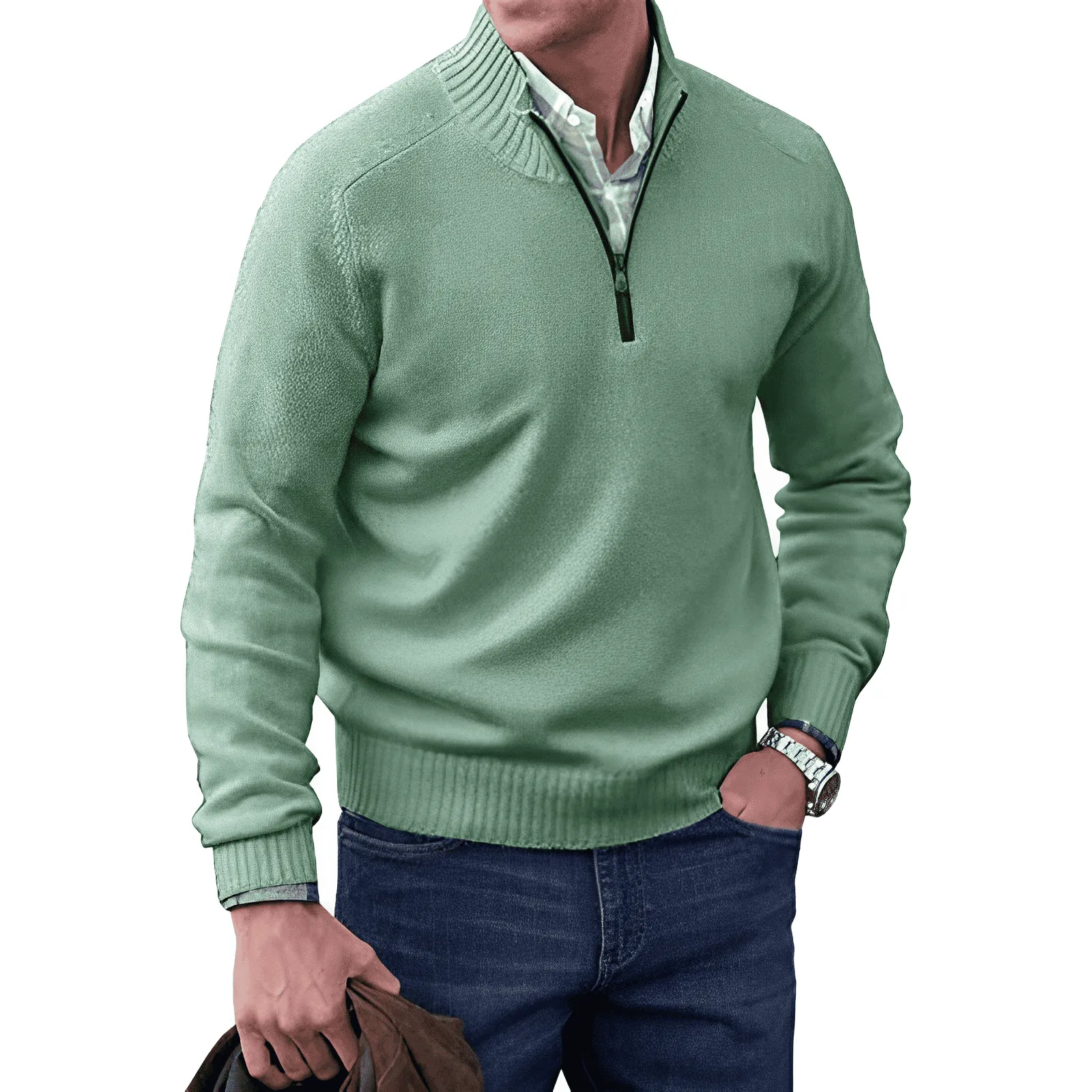 Ethan | Elegant Sweater with Zipper