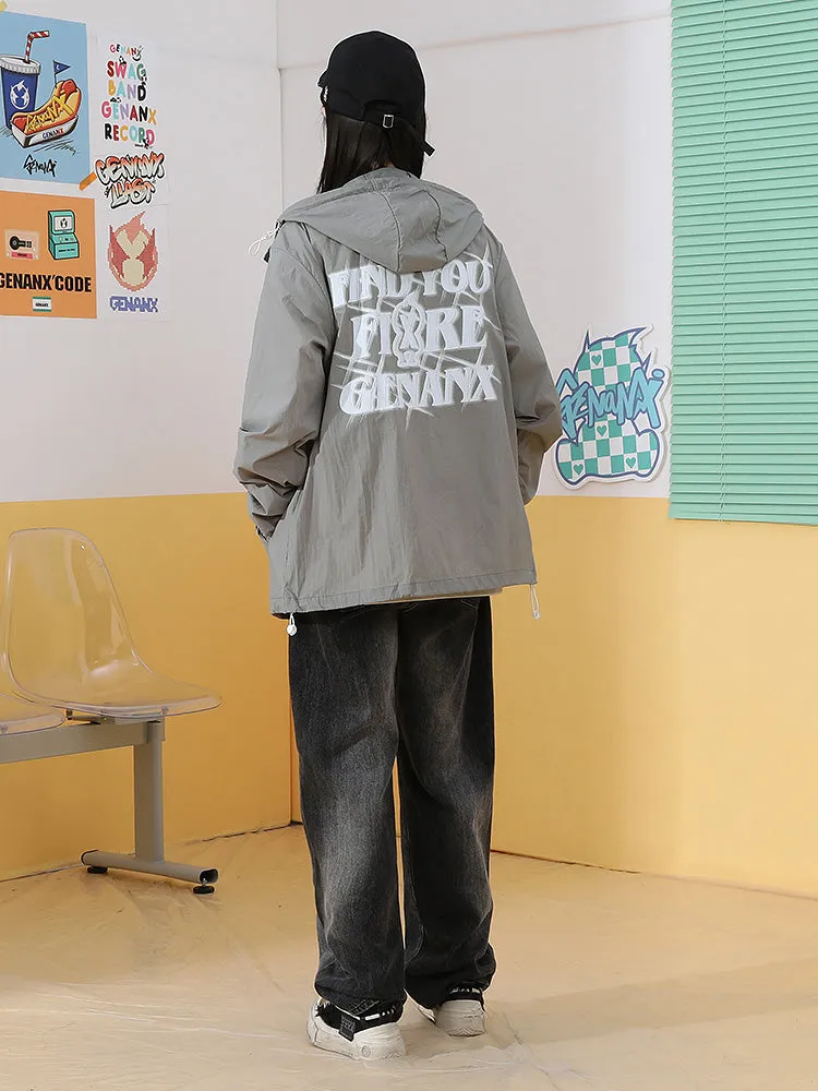 Four-fingered Star Lightning monogram print hooded thin coat sunshade skin coat