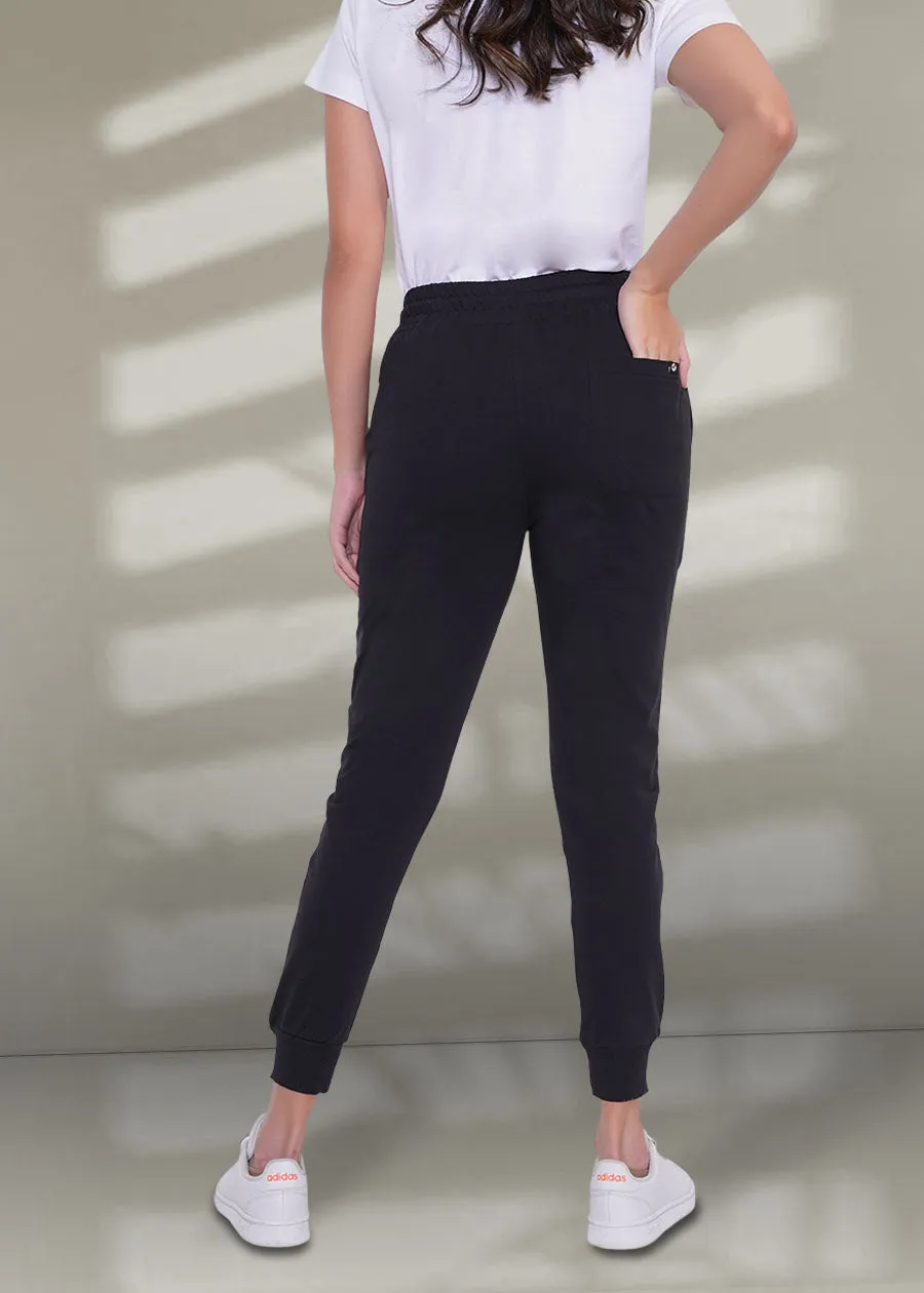 French Terry Jogger for Women: Black