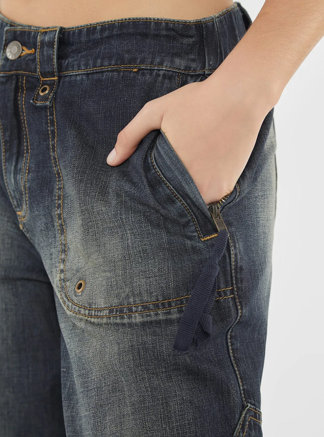 Guess Originals Grey Cargo Denim Jeans