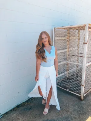 Head In The Clouds Off White Dress Pants