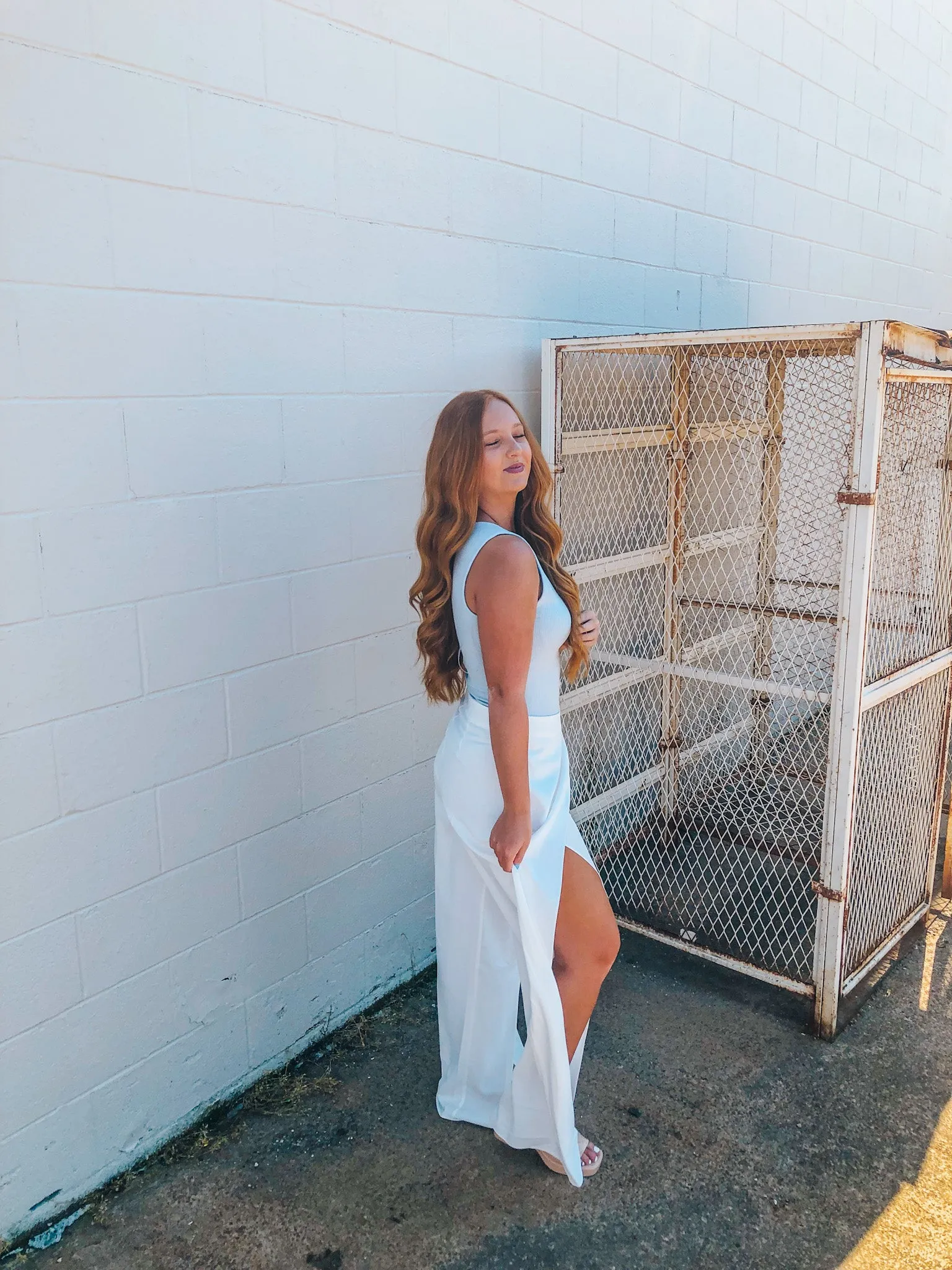 Head In The Clouds Off White Dress Pants