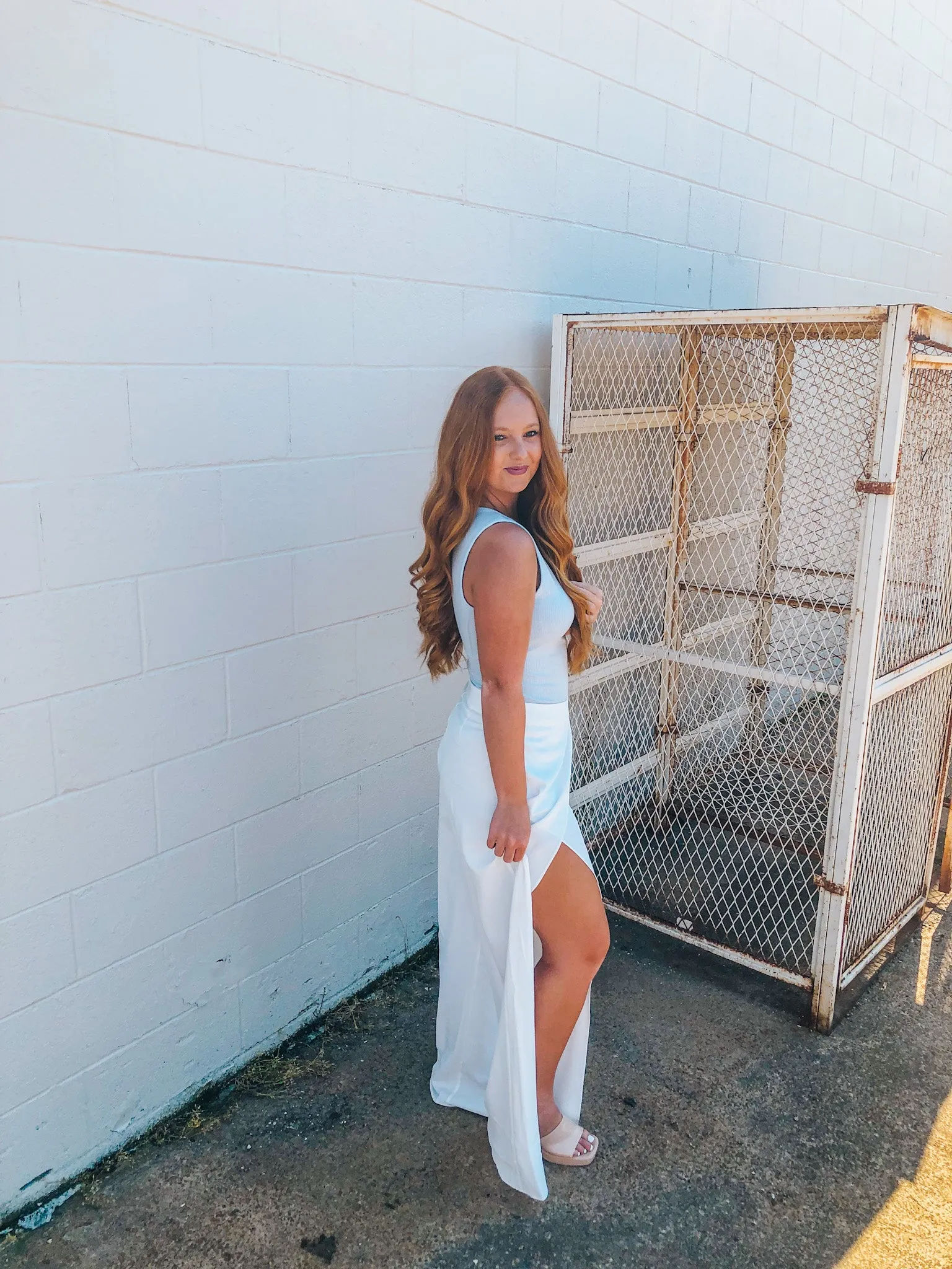 Head In The Clouds Off White Dress Pants