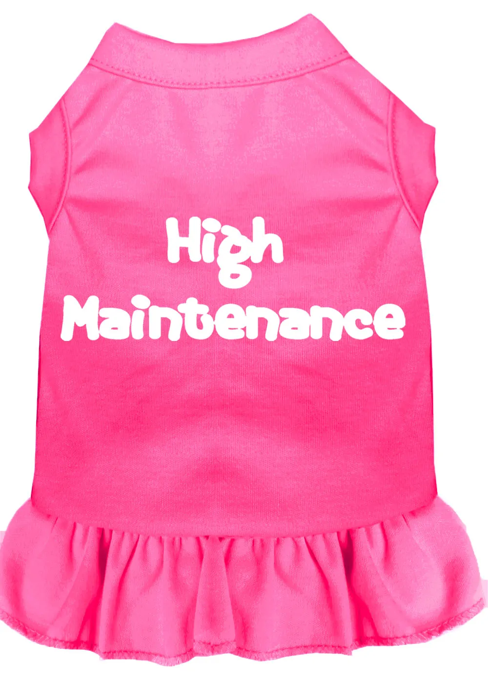 High Maintenance Screen Print Dress Bright Pink Xxl