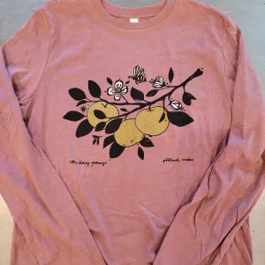Honey Exchange Long Sleeve T-Shirt - Branch of Golden Apples design
