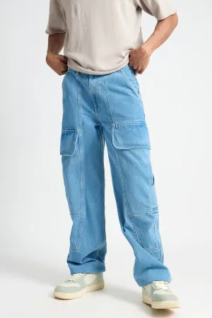 Ice Blue Men's Relaxed Cut Jeans