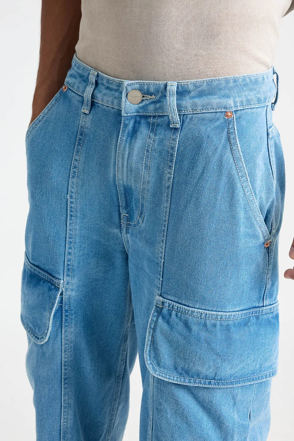 Ice Blue Men's Relaxed Cut Jeans