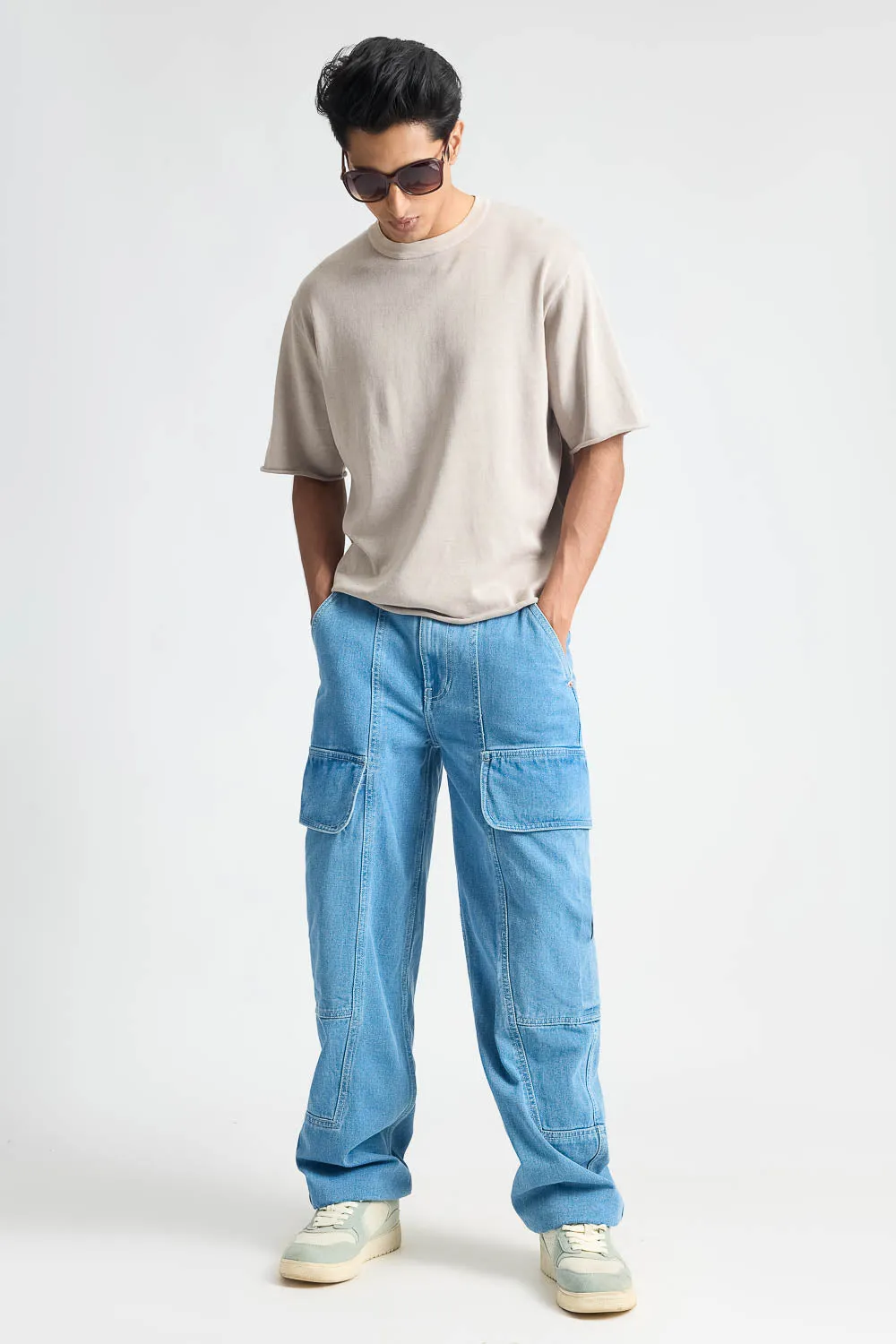 Ice Blue Men's Relaxed Cut Jeans