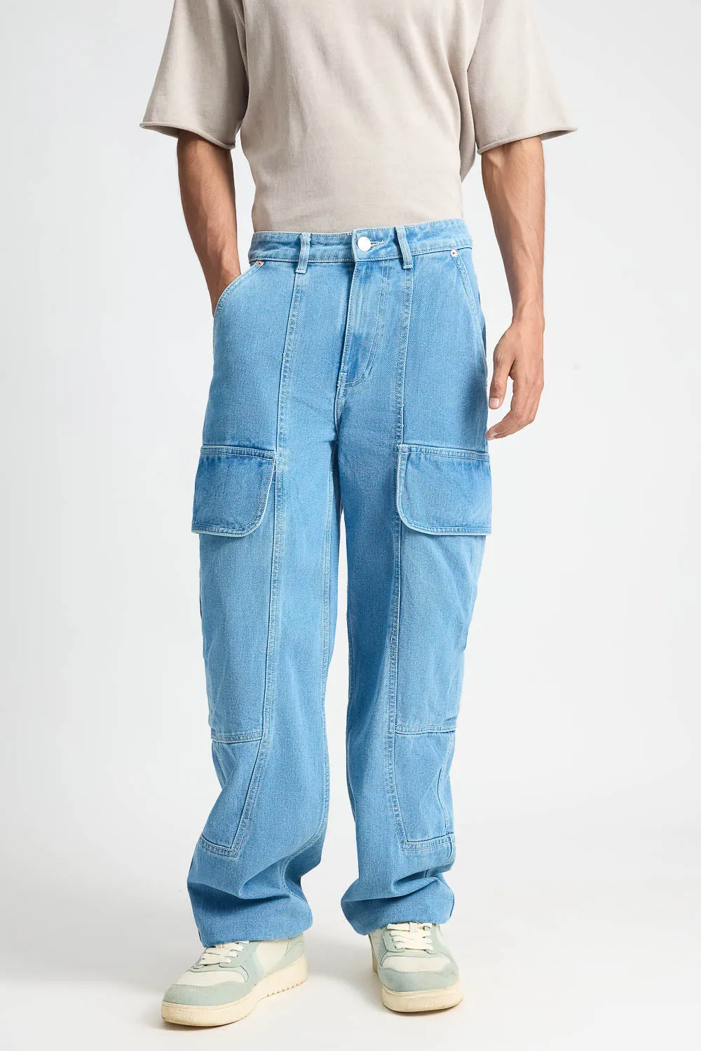 Ice Blue Men's Relaxed Cut Jeans