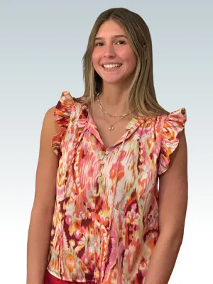 JoyJoy Smocked Ruffle Top