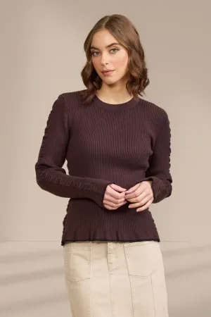 Knewe Luxe Sweater Chocolate Black