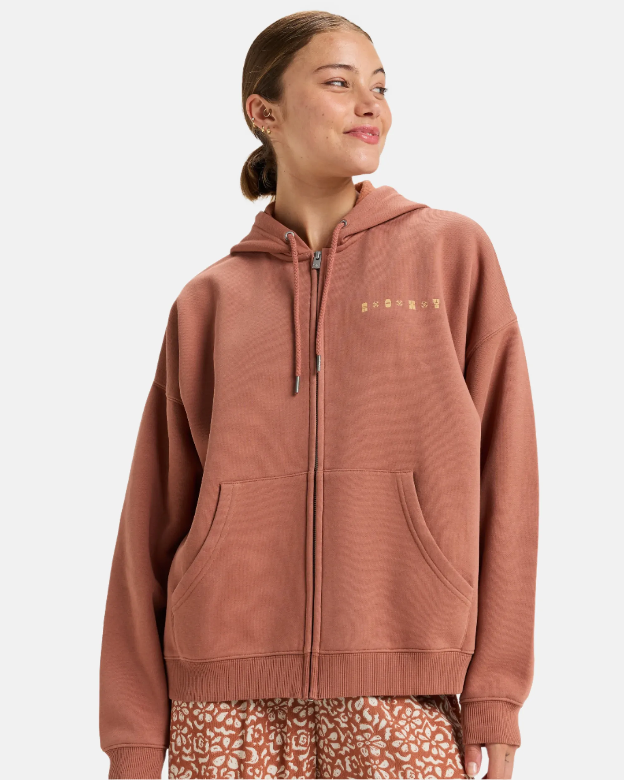 Lineup Oversized Full Zip Hoodie - Russet