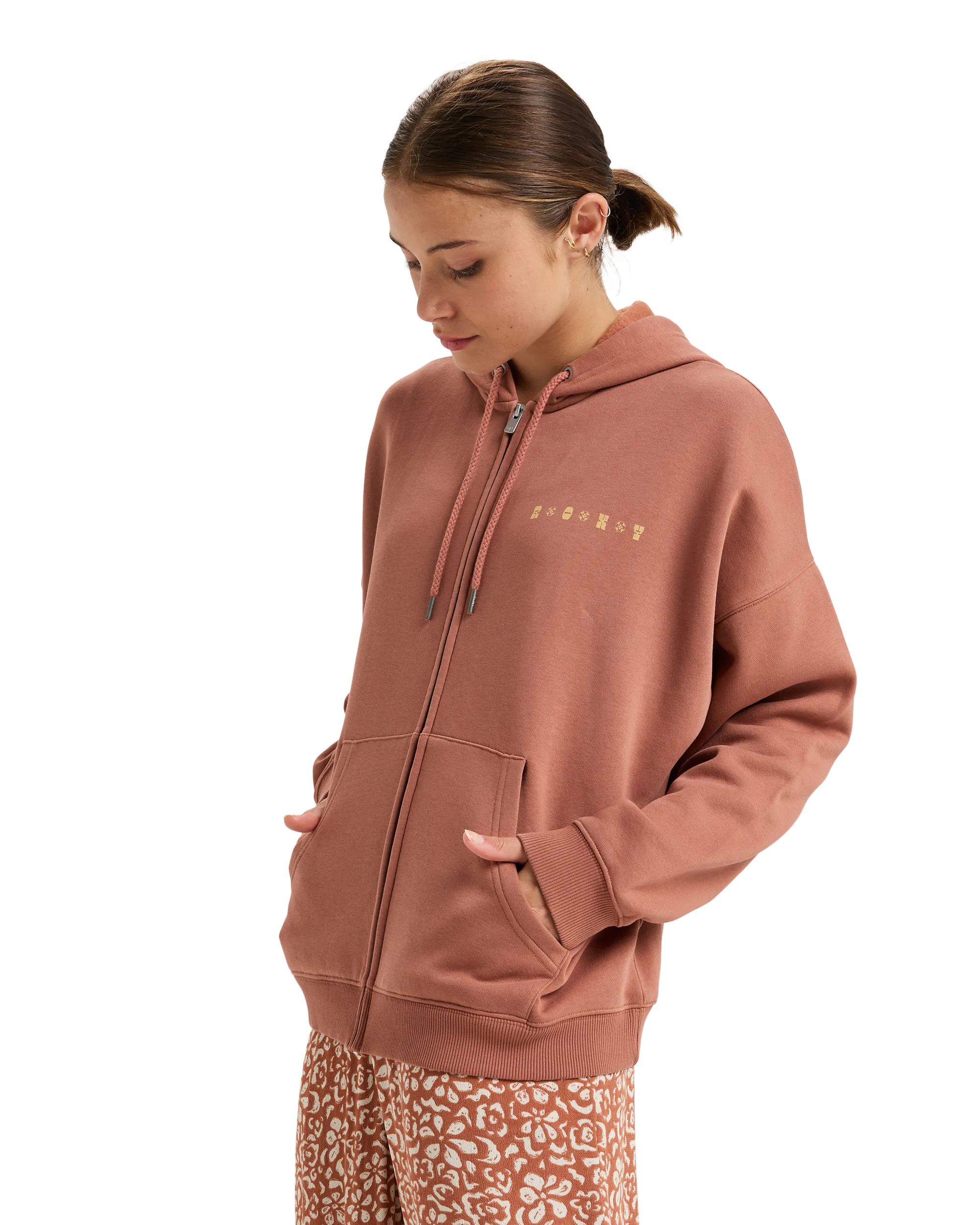 Lineup Oversized Full Zip Hoodie - Russet