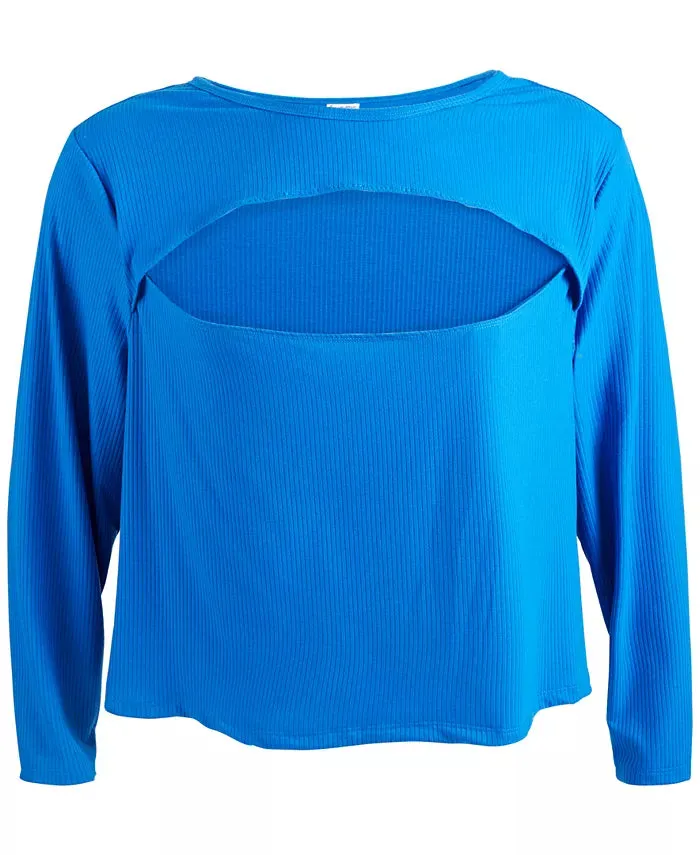 Love Fire Trendy Plus Size Cutout Top